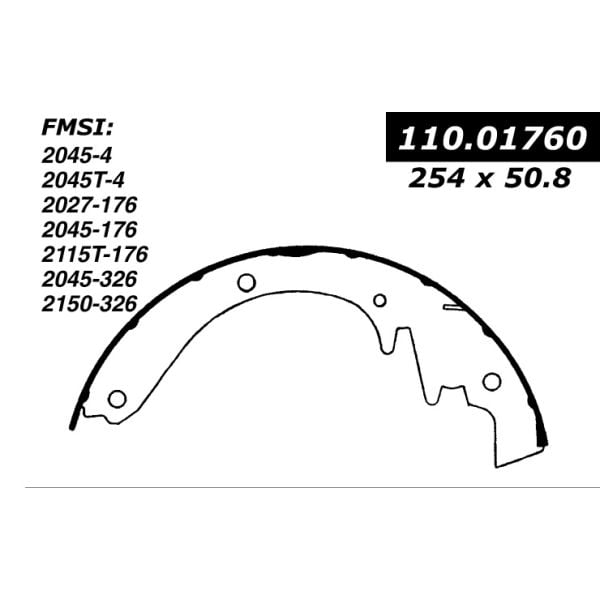 Centric Parts Centric Brake Shoes, 111.01760 111.01760 - main